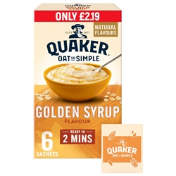 Quaker Oats So Simple Golden Syrup 6 Pack £2.19