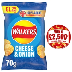 Walkers Cheese & Onion Crisps £1.25