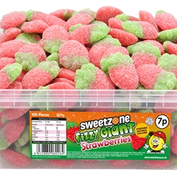 Sweetzone Giant Fizzy Strawbs 7p