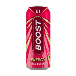 Boost Energy Red Berry £1 Can