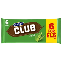 McVities Club Mint 6 Pack £1.25