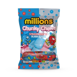 Millions Chunky Chews Strawberry & Bubble Gum